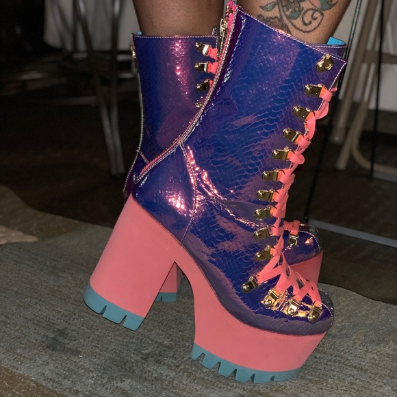 trippy twilight platform boots